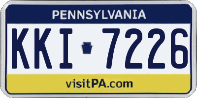 PA license plate KKI7226