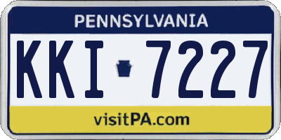 PA license plate KKI7227