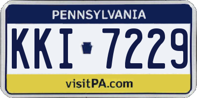 PA license plate KKI7229