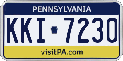 PA license plate KKI7230