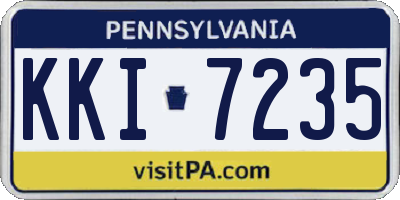 PA license plate KKI7235
