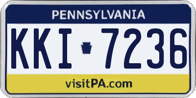PA license plate KKI7236