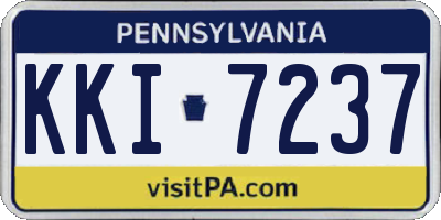PA license plate KKI7237