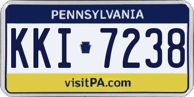 PA license plate KKI7238