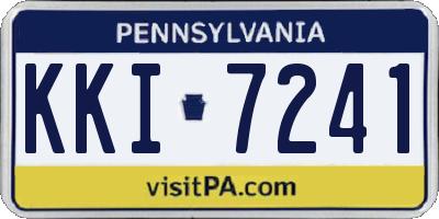 PA license plate KKI7241