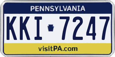 PA license plate KKI7247