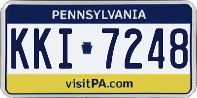 PA license plate KKI7248