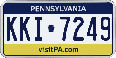 PA license plate KKI7249