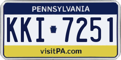 PA license plate KKI7251