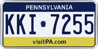 PA license plate KKI7255