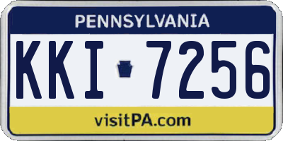 PA license plate KKI7256