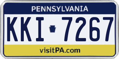 PA license plate KKI7267