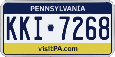 PA license plate KKI7268