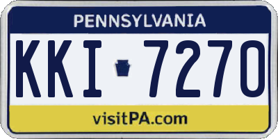PA license plate KKI7270