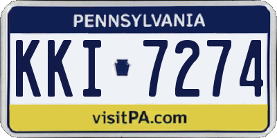 PA license plate KKI7274