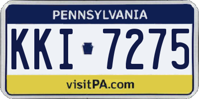 PA license plate KKI7275