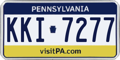PA license plate KKI7277