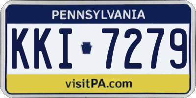 PA license plate KKI7279