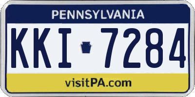 PA license plate KKI7284