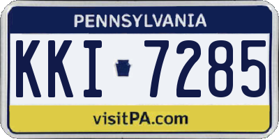 PA license plate KKI7285