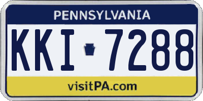 PA license plate KKI7288