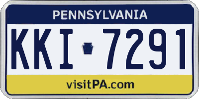 PA license plate KKI7291