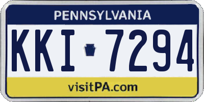 PA license plate KKI7294