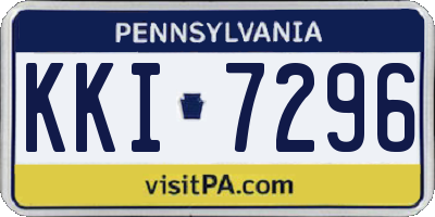 PA license plate KKI7296