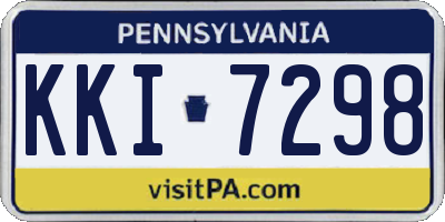 PA license plate KKI7298