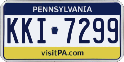 PA license plate KKI7299