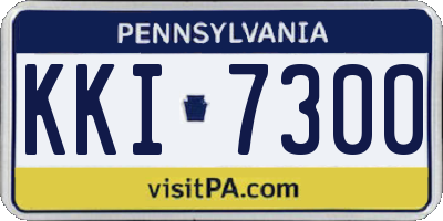 PA license plate KKI7300