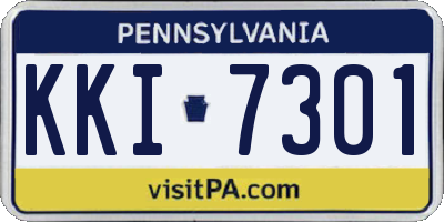 PA license plate KKI7301