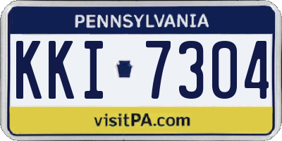 PA license plate KKI7304