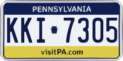 PA license plate KKI7305