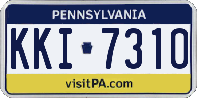 PA license plate KKI7310