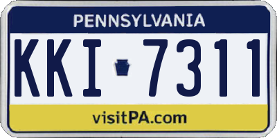 PA license plate KKI7311