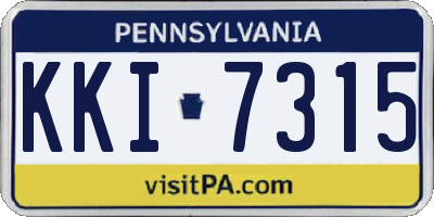 PA license plate KKI7315