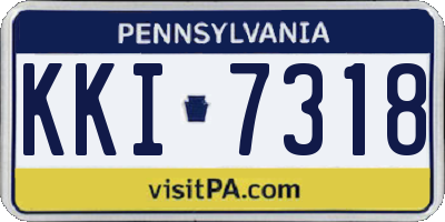 PA license plate KKI7318