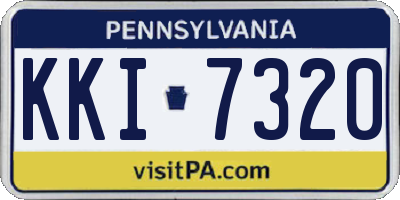 PA license plate KKI7320
