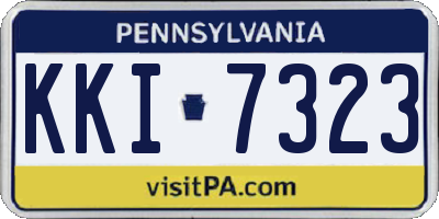 PA license plate KKI7323