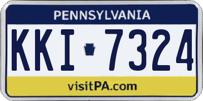 PA license plate KKI7324