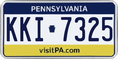 PA license plate KKI7325