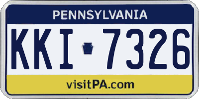 PA license plate KKI7326