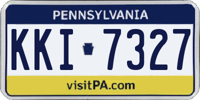 PA license plate KKI7327