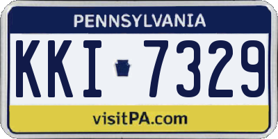 PA license plate KKI7329