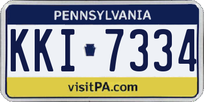 PA license plate KKI7334