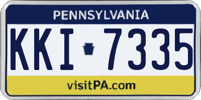 PA license plate KKI7335