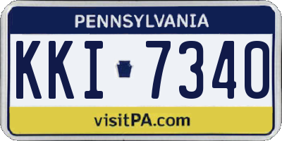 PA license plate KKI7340