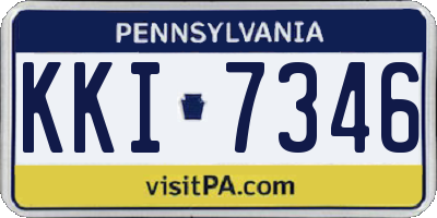 PA license plate KKI7346