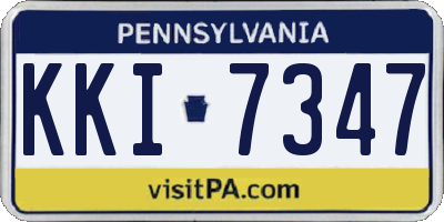 PA license plate KKI7347